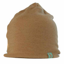 Load image into Gallery viewer, Black Australian made long wool beanie by Carlisle Hats, cozy knit beanie for cold weather warmth and style.