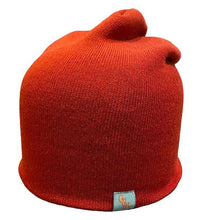Load image into Gallery viewer, Black Australian-made long wool beanie by Carlisle Hats, soft and warm knit hat for cold weather.