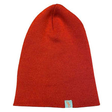 Load image into Gallery viewer, Black Australian made long wool beanie by Carlisle Hats, showing a cozy, knitted wool beanie with a snug fit.