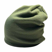 Load image into Gallery viewer, Black Australian-made long wool beanie by Carlisle Hats, cozy knit cap for warmth and style.