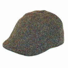 Load image into Gallery viewer, Carlisle Hats Harris Tweed duckbill cap with plaid pattern, featuring a classic design and textured fabric for stylish outdoor wear.