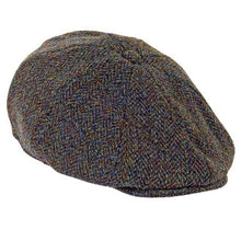 Load image into Gallery viewer, Carlisle Hats Harris Tweed 8 Panel Newsboy Cap featuring classic tweed fabric and a rounded brim for vintage style.