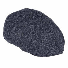 Load image into Gallery viewer, Carlisle Hats Harris Tweed 8 Panel Tweed Newsboy Cap showing classic plaid pattern and rounded brim on a neutral background