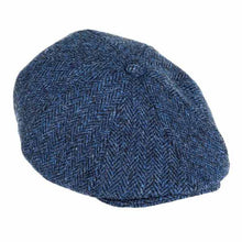Load image into Gallery viewer, Carlisle Hats Harris Tweed 8 Panel Tweed Newsboy Cap showing the classic plaid pattern and rounded brim, stylish and warm headwear.