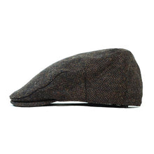 Load image into Gallery viewer, Carlisle Hats Ivy Cap made of Shetland wool tweed with classic plaid pattern and a rounded brim, ideal for stylish, warm headwear.