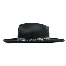Load image into Gallery viewer, Carlisle Hats Camden Street Chained Fedora bucket hat in black with chain detail, 55cm size, stylish accessory for outdoor wear.
