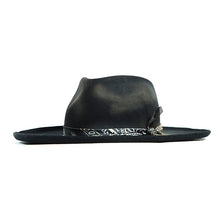 Load image into Gallery viewer, Carlisle Hats Camden Street Chained Fedora bucket hat in black with chain detail, 55cm, stylish and casual accessory for men and women.