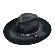 Load image into Gallery viewer, Carlisle Hats Camden Street Chained Fedora bucket hat in black with chain detail, 55cm, stylish and casual headwear for men and women.
