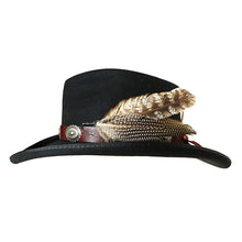 Load image into Gallery viewer, Black Camden Westbury Cowboy Hat by Carlisle Hats, 55cm, featuring classic Western style and sturdy cowboy craftsmanship.