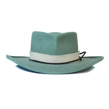 Load image into Gallery viewer, Carlisle Hats Colin Street cowboy hat in sage green, 55cm brim, made of durable material, with a classic western style.