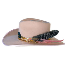 Load image into Gallery viewer, Pink Dolly Street Cowboy Hat by Carlisle Hats featuring a wide brim and stylish design, perfect for cowboy or Western fashion.