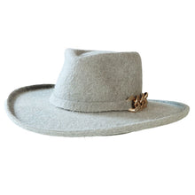 Load image into Gallery viewer, Carlisle Hats Grizz cowboy hat in natural color with a 55cm brim, featuring a classic western style and structured crown.