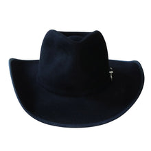 Load image into Gallery viewer, Carlisle Hats Midnight Cowboy 20X cowboy hat with a 55cm brim, featuring a dark midnight color and classic Western style.