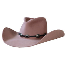 Load image into Gallery viewer, Nude cowboy hat by Carlisle Hats, 55cm, featuring a classic cowboy style with a wide brim and tall crown.