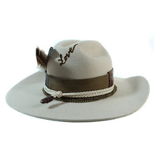 Load image into Gallery viewer, Carlisle Hats St Kilda Road Cowboy Hat in vanilla snakeskin with wide brim and classic cowboy style.