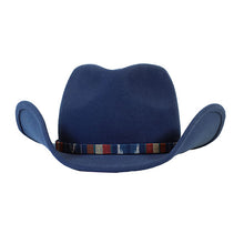 Load image into Gallery viewer, Black Carlisle cowboy hat with a wide brim and 55cm size, featuring a classic Western style from Carlisle Hats.