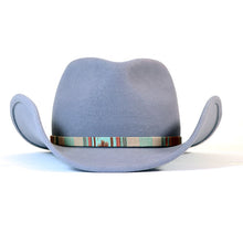 Load image into Gallery viewer, Black Carlisle cowboy hat with a wide brim and classic Western style, size 55cm, made by Carlisle Hats.