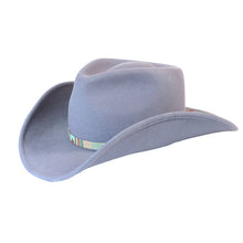 Load image into Gallery viewer, Black Carlisle Cowboy Hat with a 55cm brim, featuring a classic western style and wide brim for authentic cowboy look.