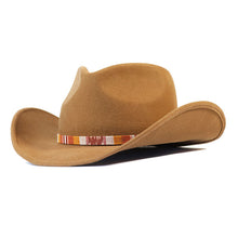 Load image into Gallery viewer, Black Carlisle cowboy hat with a wide brim and 55cm size, featuring classic western style and durable craftsmanship.
