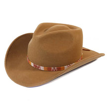 Load image into Gallery viewer, Black Carlisle cowboy hat with a wide brim and classic design, featuring a 55cm size and stylish cowboy hat details.