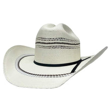Load image into Gallery viewer, Carlisle Hats Ponderosa Straw Cowboy Hat with a wide brim and classic cowboy style, perfect for western wear.