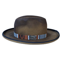 Load image into Gallery viewer, Carlisle Hats Nelson Street Aged Wool Fedora, 54cm, featuring a structured brim and textured wool finish.