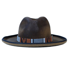 Load image into Gallery viewer, Carlisle Hats Nelson Street Aged Wool Fedora, 54cm, classic brown fedora with a textured aged wool finish.