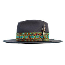 Load image into Gallery viewer, Carlisle Hats Camden Fur Silk Fedora with flat brim, 55cm, featuring a stylish and luxurious design perfect for elegant fashion.