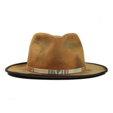 Load image into Gallery viewer, Carlisle Hats Camden Street Fedora made of distressed wool, featuring a classic fedora shape and 55cm size.
