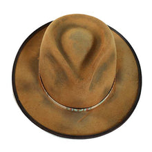 Load image into Gallery viewer, Carlisle Hats Camden Street Fedora made of distressed wool, featuring a classic fedora style with a wide brim and textured finish.