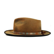 Load image into Gallery viewer, Distressed wool Camden Street Fedora hat by Carlisle Hats, featuring a classic fedora style with a stylish, worn look.