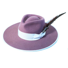 Load image into Gallery viewer, Dusty pink Fedora hat by Carlisle Hats, featuring a classic style and wide brim, perfect for stylish sun protection.