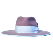 Load image into Gallery viewer, Dusty pink Carlisle Hats Fedora with wide brim and pinched crown, stylish accessory for women.