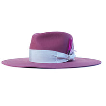 Load image into Gallery viewer, Pink Carlisle Hats Flemington wide brim fedora hat with a stylish, structured design and a broad brim for sun protection.