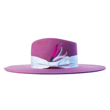 Load image into Gallery viewer, Pink Carlisle Hats Flemington wide brim fedora hat with a stylish, curved brim and classic fedora shape.