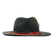 Load image into Gallery viewer, Black Carlisle Hats JMB Camden fedora with a wide brim, featuring a classic design and a stylish, structured crown.