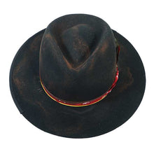 Load image into Gallery viewer, Black Carlisle Hats JMB Camden Fedora with a classic fedora style and 55cm size, featuring a stylish brim and sleek design.