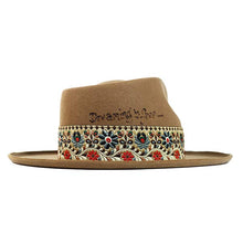 Load image into Gallery viewer, Carlisle Hats Southside Fedora in whiskey cashmere wool, showing the stylish fedora with a wide brim and textured finish.