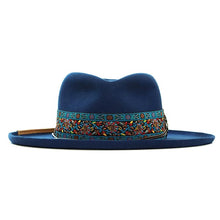 Load image into Gallery viewer, Blue Northside Fedora hat by Carlisle Hats, featuring a classic fedora style with a stylish brim and lightweight design.