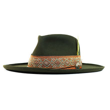 Load image into Gallery viewer, Green Northside Fedora by Carlisle Hats, featuring a classic fedora style with a wide brim and stylish band detail.