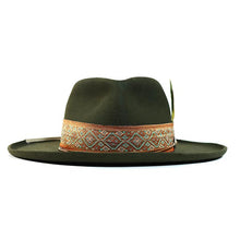 Load image into Gallery viewer, Green Northside Fedora hat by Carlisle Hats featuring a classic wide brim and stylish design.