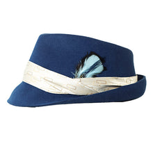 Load image into Gallery viewer, Blue Carlisle Hats Gobba Street Fedora with a classic fedora design and a stylish, structured brim.