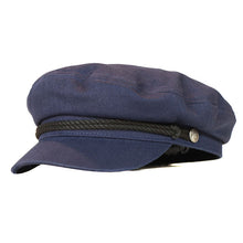 Load image into Gallery viewer, Black Carlisle Hats skipper cap made of cotton, classic fisherman style with a small 55-56cm size, casual headwear for men.