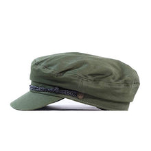 Load image into Gallery viewer, Small green Carlisle Hats fisherman cap with a classic skipper style, featuring a rounded crown and short brim.