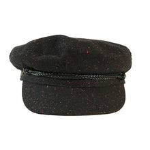 Load image into Gallery viewer, Carlisle Hats fisherman cap in wool fleck, small size, grey color, classic fisherman style with a textured wool blend fabric.