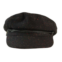 Load image into Gallery viewer, Carlisle Hats wool fleck skipper cap, fisherman style, small size in grey with wool textured fabric.