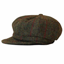 Load image into Gallery viewer, Carlisle Hats Harris Tweed Baker boy cap with classic plaid pattern and rounded crown, stylish and warm for everyday wear.