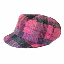 Load image into Gallery viewer, Carlisle Hats Harris Tweed Baker Boy Cap with classic plaid pattern and rounded crown for stylish, vintage-inspired headwear.