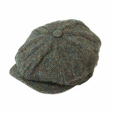 Load image into Gallery viewer, Harris Tweed newsboy cap by Carlisle Hats featuring classic design and textured wool fabric, perfect for vintage-inspired style.