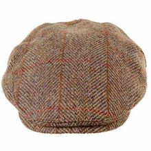 Load image into Gallery viewer, Carlisle Hats Highland Harris Tweed flat cap with classic check pattern and snug fit, made from durable Harris Tweed fabric.